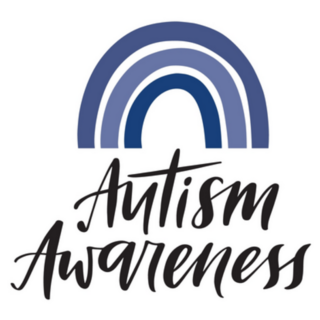 Blue Autism Awareness Rainbow Sticker