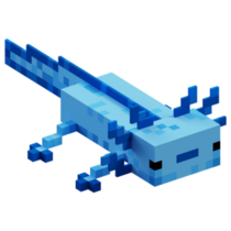 Blue Axolotl Pixel Sticker