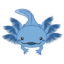Blue Axolotl Sticker