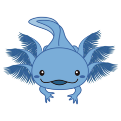 Blue Axolotl Sticker