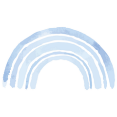 Blue Baby Rainbow Sticker