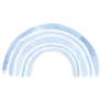 Blue Baby Rainbow Sticker
