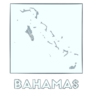 Blue Bahamas Sketch Sticker