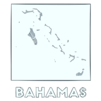 Blue Bahamas Sketch Sticker