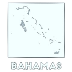 Blue Bahamas Sketch Sticker