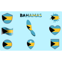 Blue Bahamas Sticker Sheet