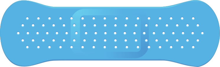 Blue Band Aid Bandage Sticker