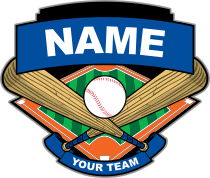 Blue Baseball Bats Ball & Diamond Magnet