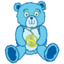Blue Bear With Dollar Sign Chain Sticker