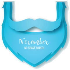 Blue Beard And Mustache Sticker