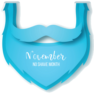 Blue Beard And Mustache Sticker