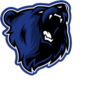 Blue Bears Head Mascot Sticker