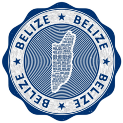 Blue Belize Seal Sticker