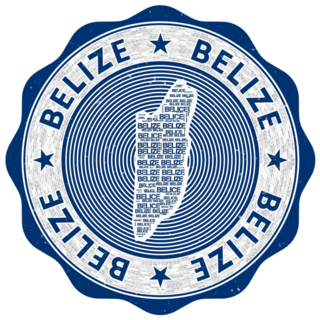 Blue Belize Seal Sticker