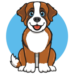 Blue Bernard Circle Sticker