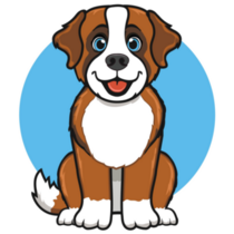 Blue Bernard Circle Sticker
