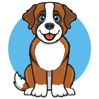 Blue Bernard Circle Sticker