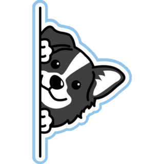 Blue Border Collie Peek Sticker