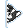Blue Border Collie Peek Sticker