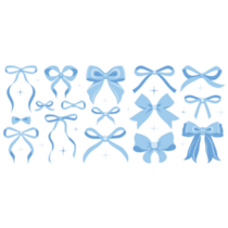 Blue Bow Sticker Sheet