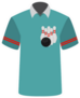 Blue Bowling Shirt Sticker