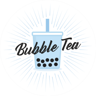 Blue Bubble Tea Tapioca Boba Sticker