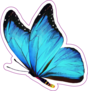 Blue Butterfly Sticker