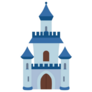 Blue Cartoon Castle Sticker