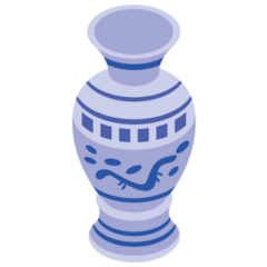 Blue Chinese Vase Sticker