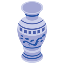 Blue Chinese Vase Sticker