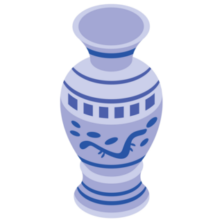 Blue Chinese Vase Sticker