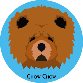 Blue Chow Chow Sticker