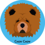 Blue Chow Chow Sticker