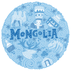 Blue Circle Mongolia Sticker