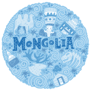 Blue Circle Mongolia Sticker