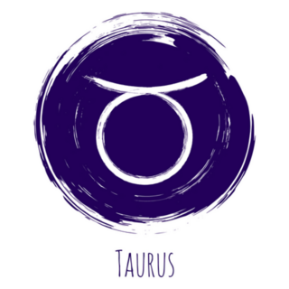 Blue Circle Taurus Zodiac Sticker