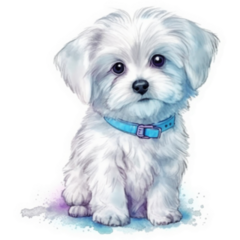 Blue Collar Maltese Sticker
