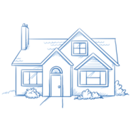 Blue Colored Real Estate Property Sticker