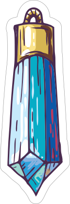 Blue Crystal Charm Boho Sticker