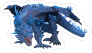 Blue Crystal Dragon Sticker