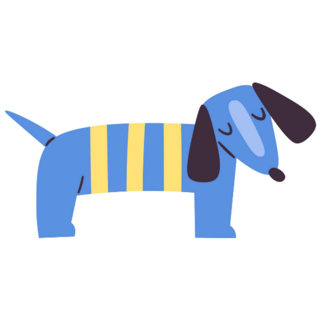 Blue Dachshund Sticker