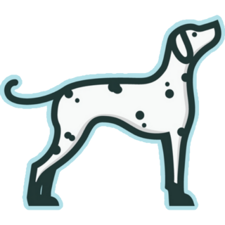 Blue Dalmatian Icon Sticker