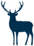 Blue Deer Vector Sticker