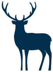 Blue Deer Vector Sticker