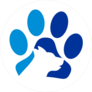 Blue Dog Paw Logo Sticker