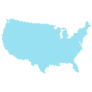 Blue Dots Map of the United States of America Sticker