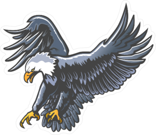 Blue Eagle Landing Emblem Sticker