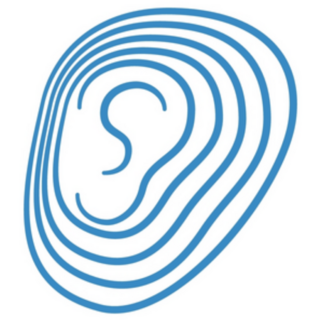 Blue Ear Audio Wave Logo Sticker
