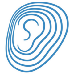 Blue Ear Audio Wave Logo Sticker