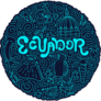 Blue Ecuador Doodle Sticker